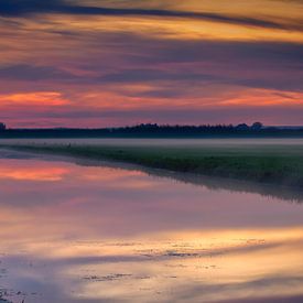 Polder sunset by Robbert Ladan
