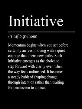 Initiative Definition – Schwarz von WordsThatInspire