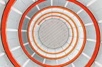 Car park seen from below, spiral