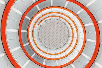 Car park seen from below, spiral