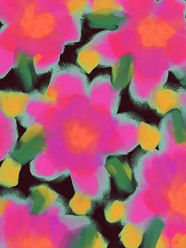 Pink Flowers by Treechild