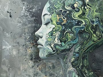 Femme avec couleurs | Visage en mouvement sur La collection ARTEO