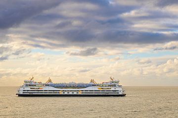 Ferry between Den Helder and Texel sailing on the open sea by Sjoerd van der Wal Photography
