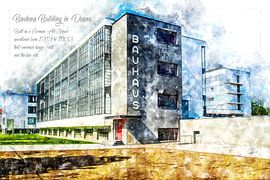 Bauhaus, Aquarell von Theodor Decker