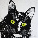 Zwarte Kat van Kathleen Artist Fine Art thumbnail