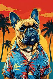 Portrait d'été d'un bouledogue