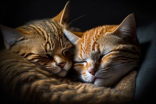Sleeping Cats, Cute & beautiful lighting