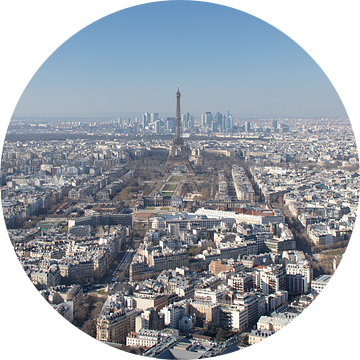 De daken van Parijs en de Eiffeltoren