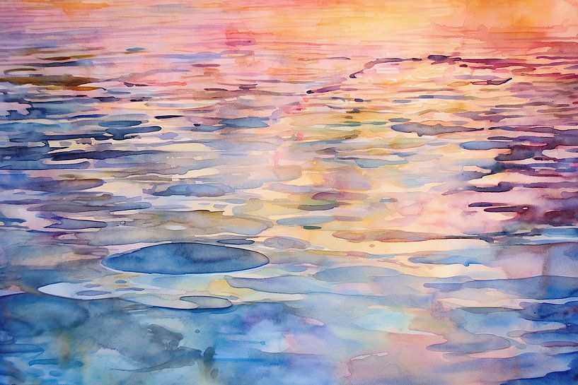 Gentle ripples of consciousness | Meditating by ARTEO Paintings