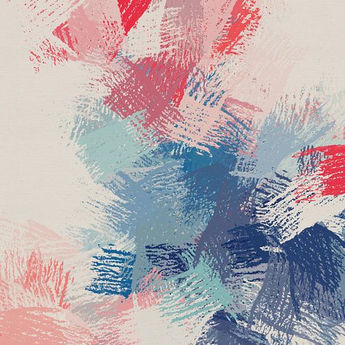 Peinture abstraite colorée, décoration murale moderne et éclatante