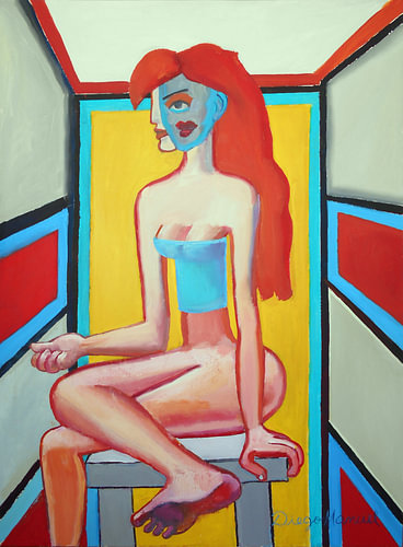 woman sitting on a chair