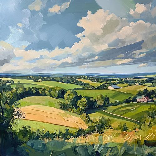 Ansicht Hügel | Panorama von Hügeln und Himmel