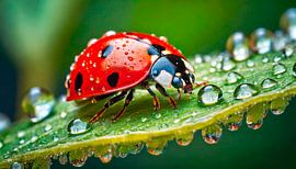 Ladybird on a leaf