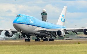 Abflug KLM Boeing 747-400 Stadt Shanghai.