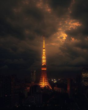 Neonlichten, Tokio, dystopie van fernlichtsicht
