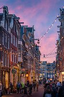 Negen Straatjes Roze Zonsondergang