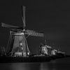 Beleuchtete Mühlen Kinderdijk von Mark den Boer