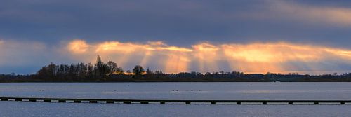 Panoramic sunset Roegwold, Groningen