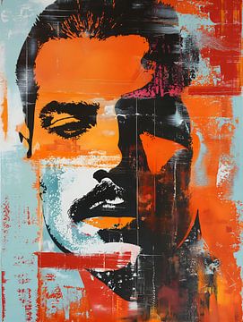 Abstract Freddie Mercury by Magnus Karlsen