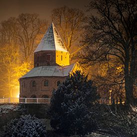 Chapelle Saint-Nicolas dans la neige sur Luc van der Krabben