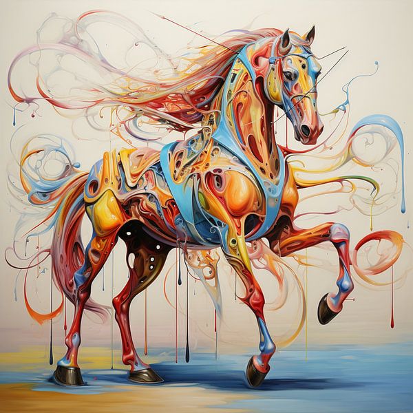 Pferd Bewegung Farben Surrealismus Kunst Licht Dynamik von gm_designs