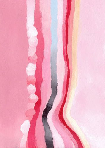 Aquarelstrepen op een roze achtergrond