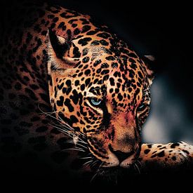Duistere Jaguar - Panter - Roofdier - Dieren - Ogen - Panterprint van Designer