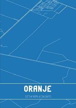 Blueprint | Map | Orange (Drenthe) by Rezona