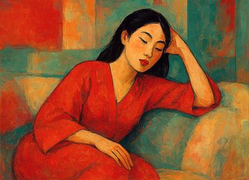 Painting of an Asian woman. by Johannes