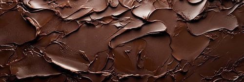 Gesmolten Chocolade Textuur - Luxe Wanddecoratie Panorama