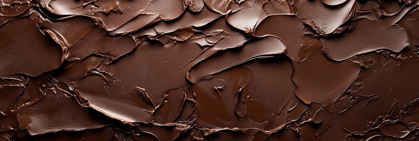 Texture chocolat fondu - Décoration murale de luxe Panorama par Digitale Schilderijen
