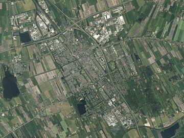 Luchtfoto van Heereveen van Maps Are Art