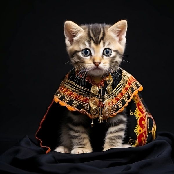 Betoverende Baby Katten in Oosterse Kostuums van Surreal Media