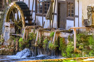 Baden-Württemberg : Oude hamermolen en waterrad van Photoart-Naegele