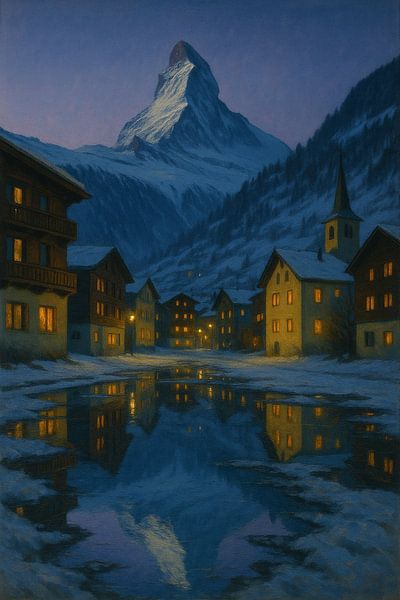 Evening Reflections in Zermatt by Travel Shop