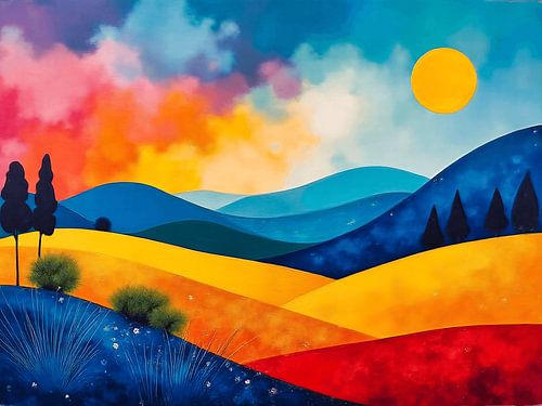 Abstract landscape with beautiful colours