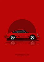 Kunstauto PORSCHE CARRERA RS Rood