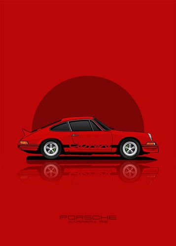 Voiture d'art PORSCHE CARRERA RS Rouge