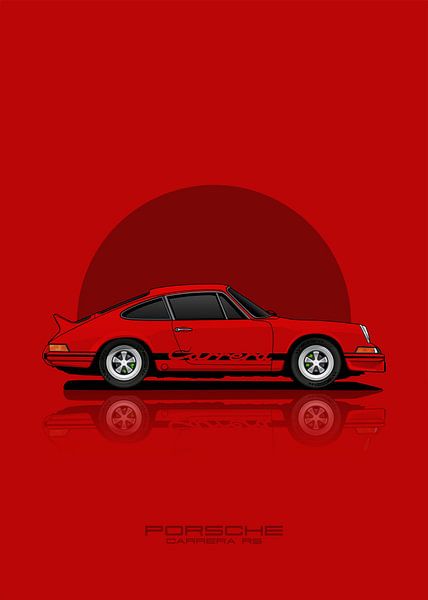 Kunstwagen PORSCHE CARRERA RS Rot von D.Crativeart