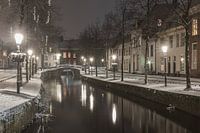 Snowy Amersfoort in the evening