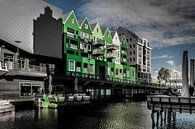 Groene huizen in Zaandam von Bart Veeken Miniaturansicht