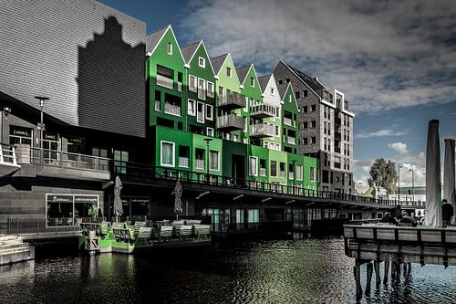 Iconische groene huizen in Zaandam – moderne Zaanse architectuur