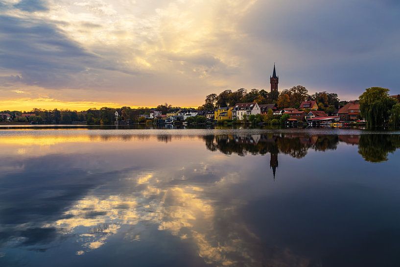 View over the Haussee to the town of Feldberg by Rico Ködder
