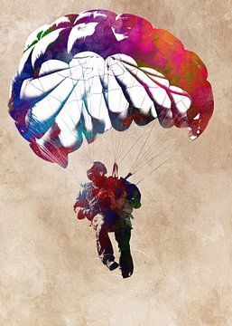 Parachutespringen sport kunst #parachute van JBJart Justyna Jaszke