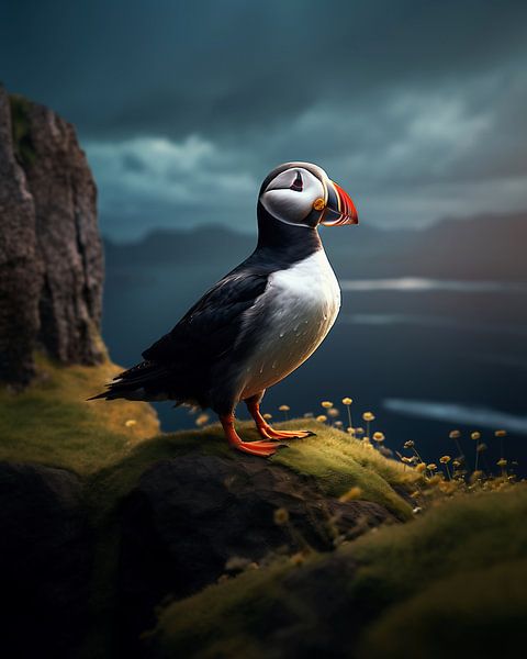 Papageitaucher von fernlichtsicht