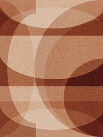 Moderne abstrakte geometrische Collage in Terra- und Erdtönen Nr. 5 von Dina Dankers