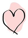 Herz rosa - einfache Strichzeichnung für die Liebe von Qeimoy Miniaturansicht