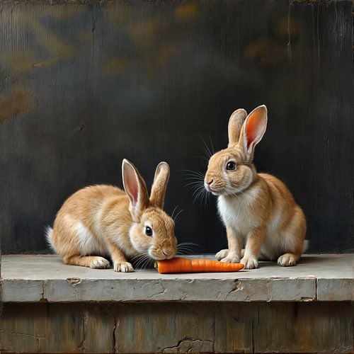 Stilleven met Konijntjes