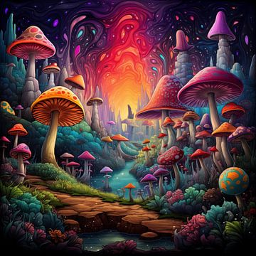 Lsd paddenstoelen van TheXclusive Art