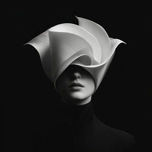 Monochrome Bloom – Futuristisch portret